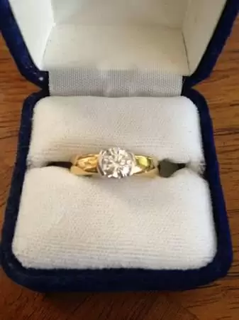 $4,895 Diamond Engagement Ring Diamond Ring Platinum & 18K Gold
                                                for sale
                                in
                                Santa Fe,
                                New Mexico